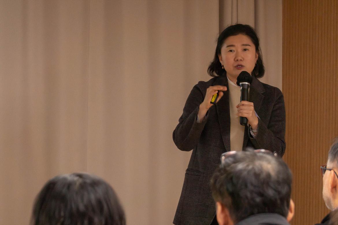발표중인 이보람 대표의 사진